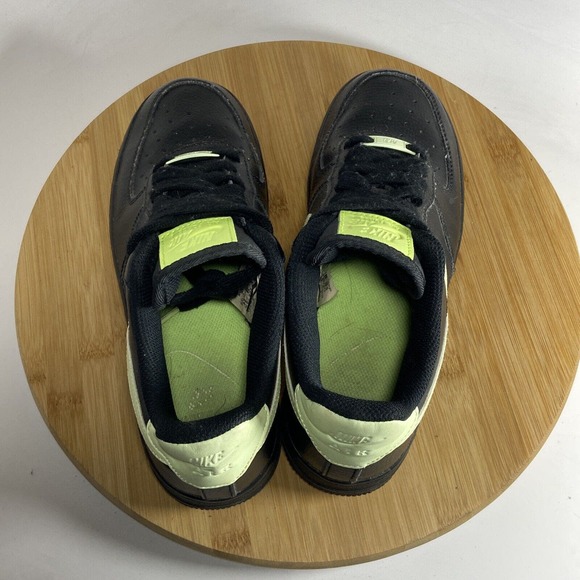 Nike Air Force 1 Low '07 Black Volt 315115-040 Black Mint Green Sz 7 - Picture 6 of 8